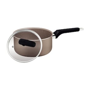 Panela Tramontina Milazzo 16cm Alumínio Antiaderente Starflon Max Soft-touch Amêndoa - 1