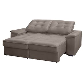 Sofá RBF Móveis Ypê 3 Lugares 212cm Retrátil Reclinável com Molas Ensacadas - Capuccino - 3