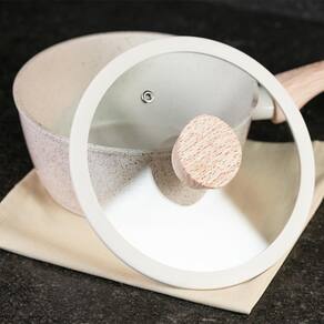 Panela Brinox Sirius Antiaderente Mineral Resist Tampa de Vidro 18cm 1,5L Vanilla - 2