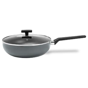 Panela Wok Brinox Preserve Antiaderente Mineral Resist 3,55L 28cm Tampa de Vidro Cinza - 1