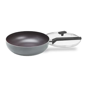 Panela Wok Brinox Preserve Antiaderente Mineral Resist 3,55L 28cm Tampa de Vidro Cinza - 2