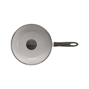 Panela Wok Brinox Suprema Ceramic Life Antiaderente 4,1L 28cm Tampa de Vidro Vanilla - 1