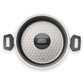 Caçarola Brinox Anis Pro-Flon Antiaderente 4,3L 24cm Tampa de Vidro Borgonha - 1