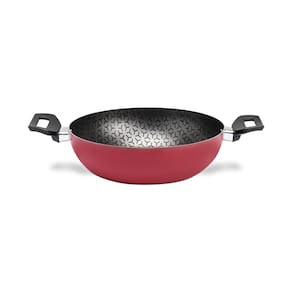 Panela Wok Brinox Anis Alças Baquelite Antiaderente Pro-Flon 2,3L 24cm Tampa de Vidro Borgonha - 1