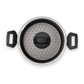 Panela Wok Brinox Anis Alças Baquelite Antiaderente Pro-Flon 4,1L 28cm Tampa de Vidro Borgonha - 1