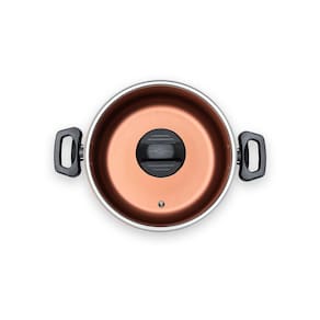 Caçarola Brinox Topázio 18cm 1,8L Antiaderente Pro-Flon Tampa Vidro Cinza Range - 1