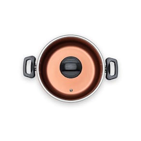 Caçarola Brinox Topázio 20cm 2,3L Antiaderente Pro-Flon Tampa Vidro Cinza Range - 1