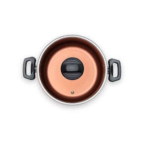 Caçarola Brinox Topázio 22cm 3,45L Antiaderente Pro-Flon Tampa Vidro Cinza Range - 2