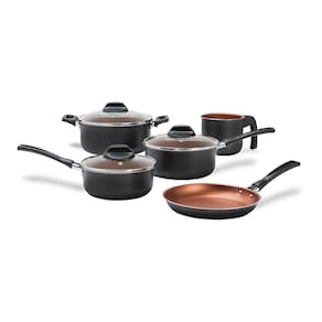 Jogo de Panelas 5 Peças Brinox Topázio Antiaderente Pro-Flon Cinza Range - 1