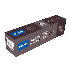 Conjunto de Garfos de Sobremesa Brinox Módena 12 Peças Cabo Arredondado Aço Inox