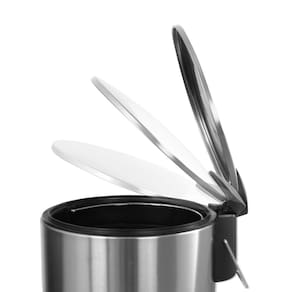 Lixeira Inox Brinox Spin 5L com Pedal Fechamento Suave Balde Removível - 2