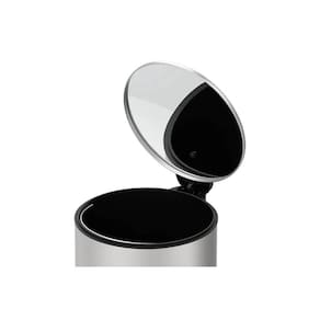 Lixeira Inox Brinox Spin 12L com Pedal Fechamento Suave Balde Removível - 1