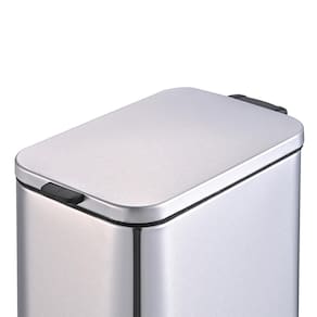 Lixeira Inox Brinox Frame 5L Retangular com Pedal Balde Removível - 1