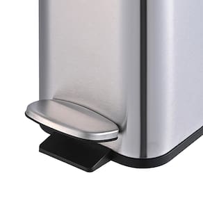 Lixeira Inox Brinox Frame 5L Retangular com Pedal Balde Removível - 3