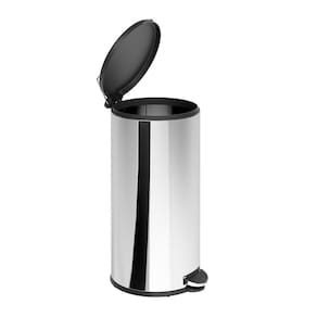 Lixeira Inox com Pedal Brinox Flat 20L Aro Removível - 1