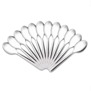 Jogo de Colheres de Sobremesa Brinox Turim Aço Inox 12 Peças Aço Inox Polido com Friso