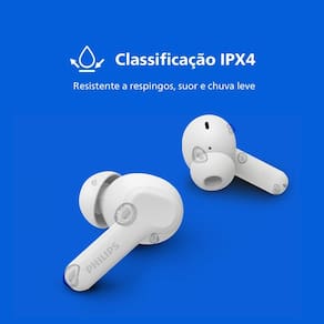 Fone de Ouvido Bluetooth Philips TAT1109WT/00 Branco com Microfone - 3