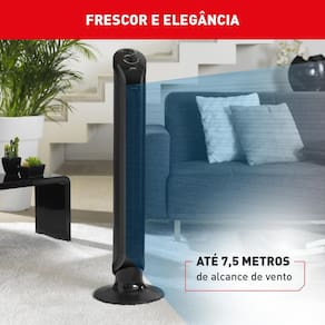 Ventilador de Torre Arno Eole Infinite NEOL 40W 3 Velocidades Silencioso Preto - 220V - 2