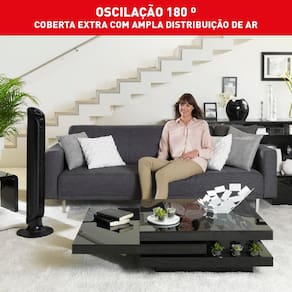 Ventilador de Torre Arno Eole Infinite NEOL 40W 3 Velocidades Silencioso Preto - 220V - 3