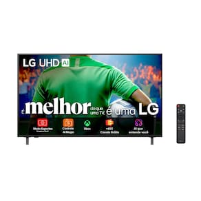 Smart TV 86” 4K LG UHD 86UA85 com Processador a7 AI Gen8 HDR10 WebOS 25 Charcoal Black