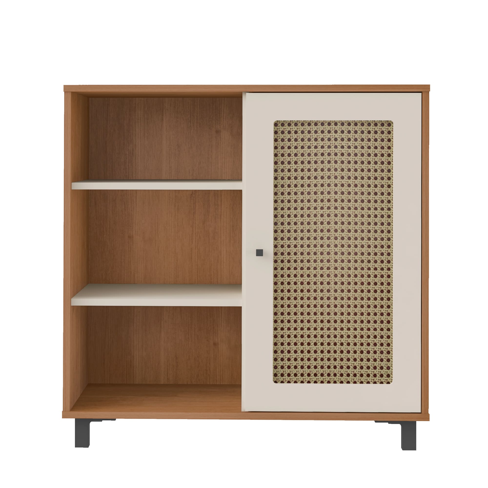 Buffet Artely Móveis Charlote 80x80cm 1 Porta Reversível 3 Nichos Cinamomo Off White - 3