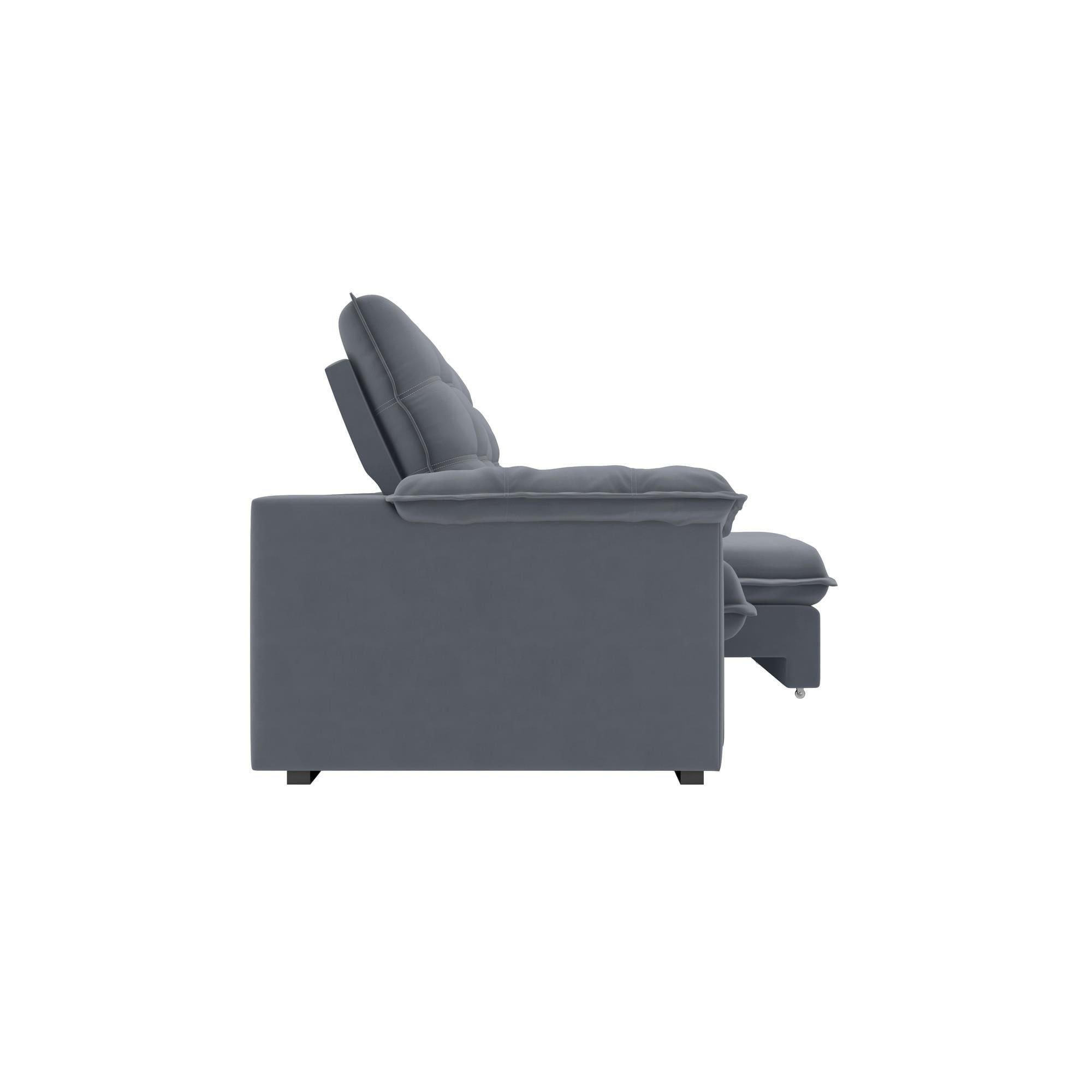 Sofá 4 Lugares Luizzi Puglia 230cm Retrátil Reclinável Veludo - Cinza - 3