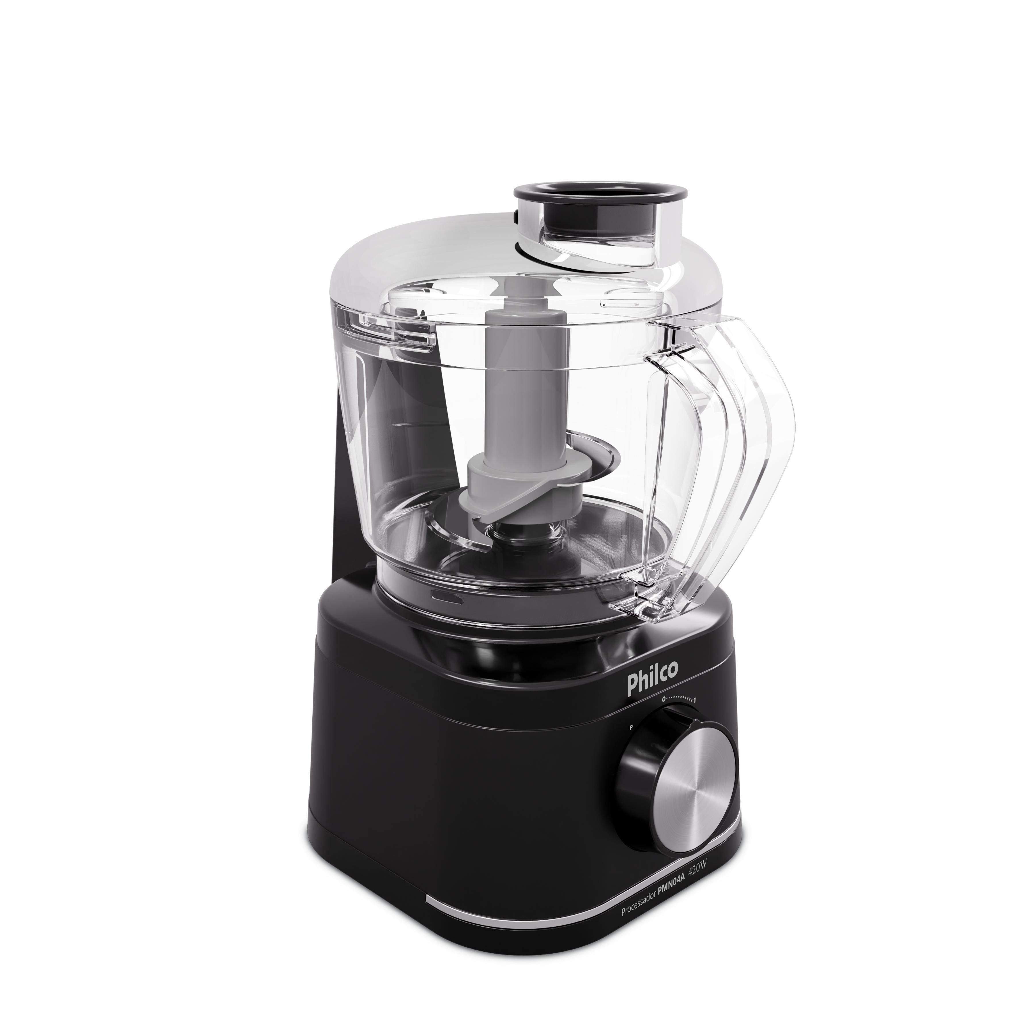 Processador de Alimentos Philco PMN04A 420W 500ml Trava de Segurança Preto - 220V - 2