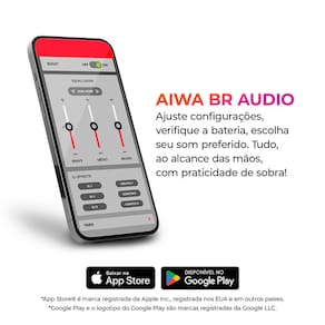 Fone de Ouvido Eardbud AIWA AWS-EB-05-B Bluetooth Cancelamento de Ruído e 24h de Bateria Preto - 2