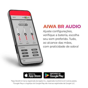 Fone de Ouvido Eardbud AIWA AWS-EB-05-W Bluetooth Cancelamento de Ruído e 24h de Bateria Branco - 2