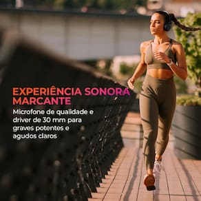 Headphone AIWA HP-03 Bluetooth 100h de Bateria IPX4 Preto - 2