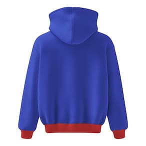 Moletom Canguru com Capuz Grupo Casas Bahia Azul e Vermelho - PP - 1