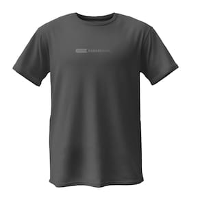 Camiseta Manga Curta Grupo Casas Bahia Fit Algodão Estampada Preta