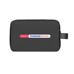 Necessaire Grupo Casas Bahia Fit Neoprene Estampa Colorida Alça Preta - 1