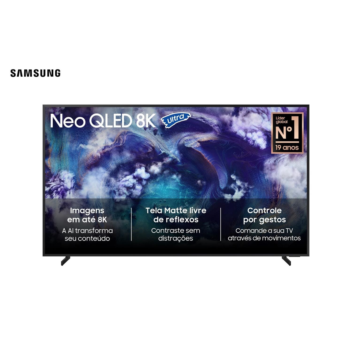 Smart TV 75" 8K Samsung Neo QLED Ultra QN75QN900FGXZD 120Hz Processador NQ8 AI Gen2 Preta Titan - 2