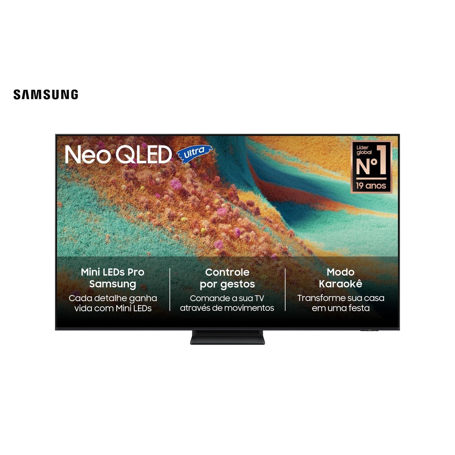 Smart TV Samsung 75” 4K Neo QLED Ultra QN75QN85FAGXZD Painel Até 144Hz AI Dolby Atmos Controle por Gestos Preta Titan - 2