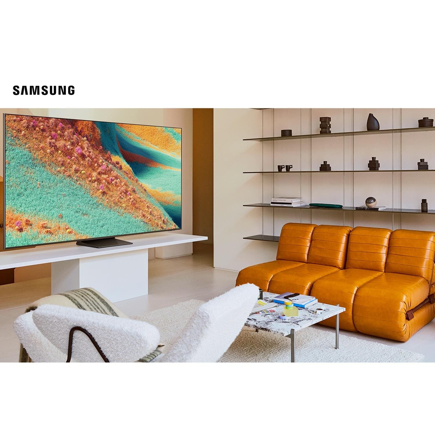 Smart TV Samsung 85” 4K Neo QLED Ultra QN85QN85FAGXZD Painel Até 144Hz AI Dolby Atmos Controle por Gestos Preta Titan - 3