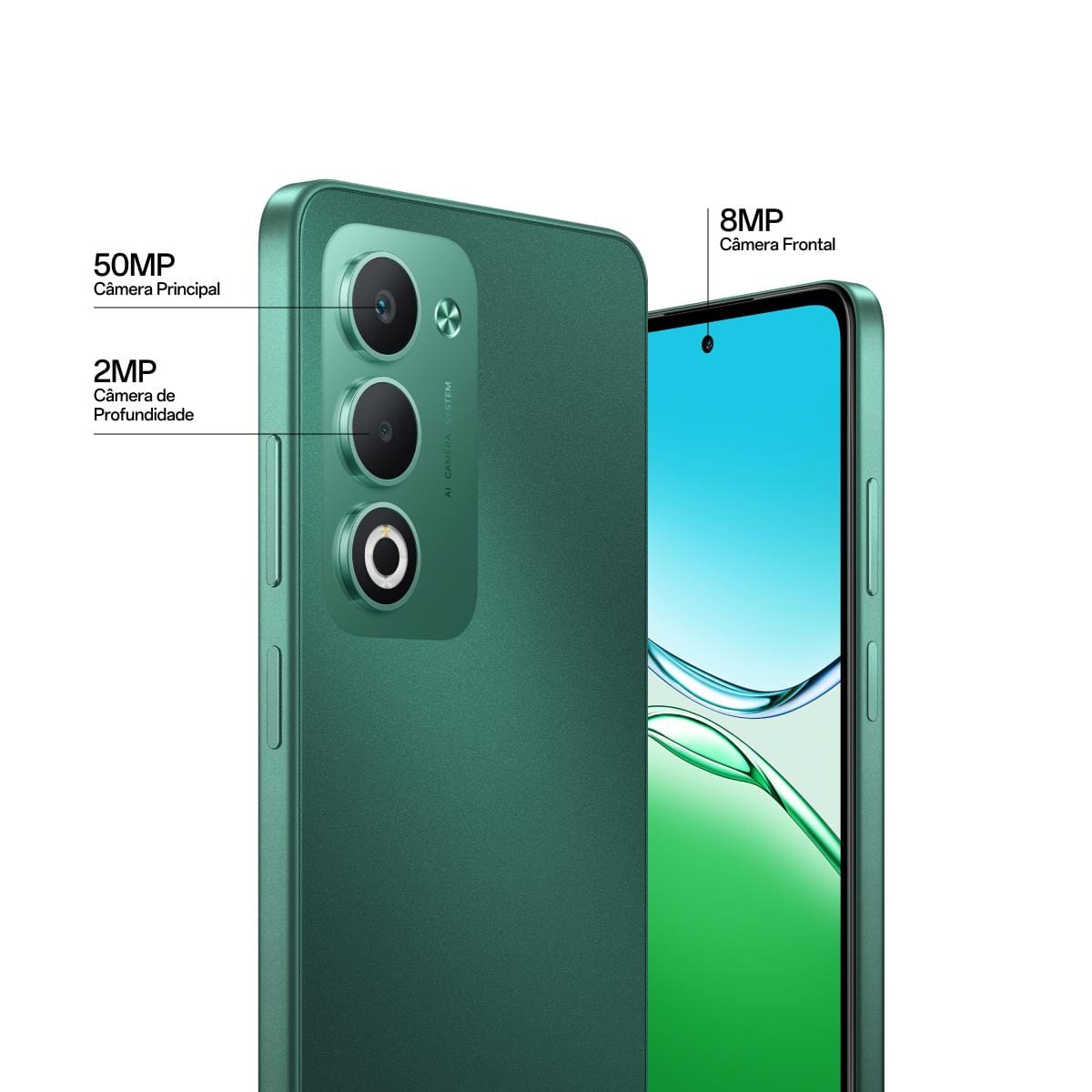 Smartphone OPPO A5 5G Tela 6.67" 256GB 8GB RAM Câmera 50MP Verde - 1