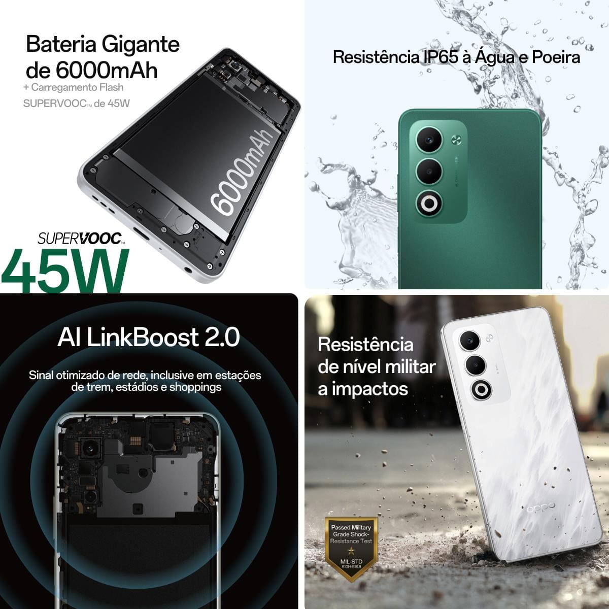 Smartphone OPPO A5 5G Tela 6.67" 256GB 8GB RAM Câmera 50MP Verde - 2