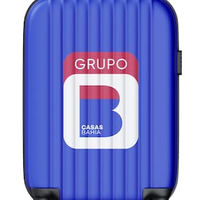 Mala de Bordo Grupo Casas Bahia BoraVarejar Rodas 360° Cadeado Fixo ABS Azul - 2