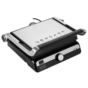 Grill Elétrico Black+Decker G1500G Gourmand Gris 1500W Abertura 180° Chapas Removíveis Antiaderente Inox - 220V - 2
