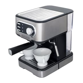 Cafeteira Espresso Black+Decker CE1100G Gourmand Gris 1100W Multifunções 1,5L Inox - 220V - 1