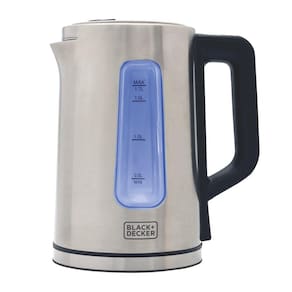 Chaleira Elétrica Black+Decker KEPG Gourmand Gris 1,7L Seletor de Temperatura LED Azul Inox - 110V - 1