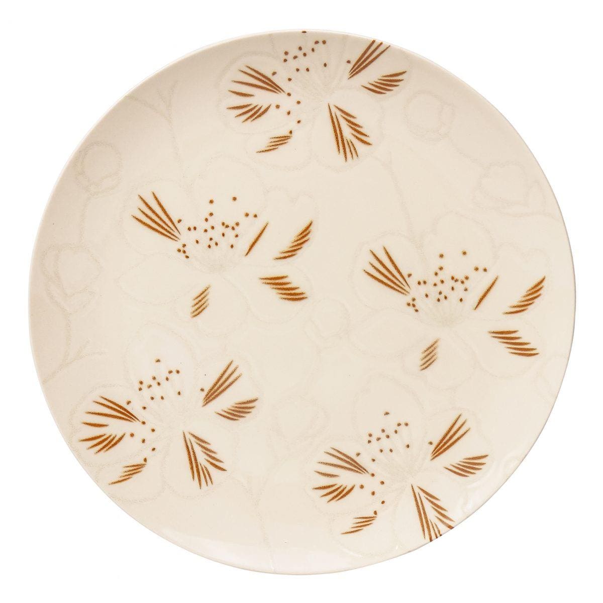 Aparelho de Jantar Oxford Unni Orquídea 20 Peças Cerâmica Marrom e Off White - 3