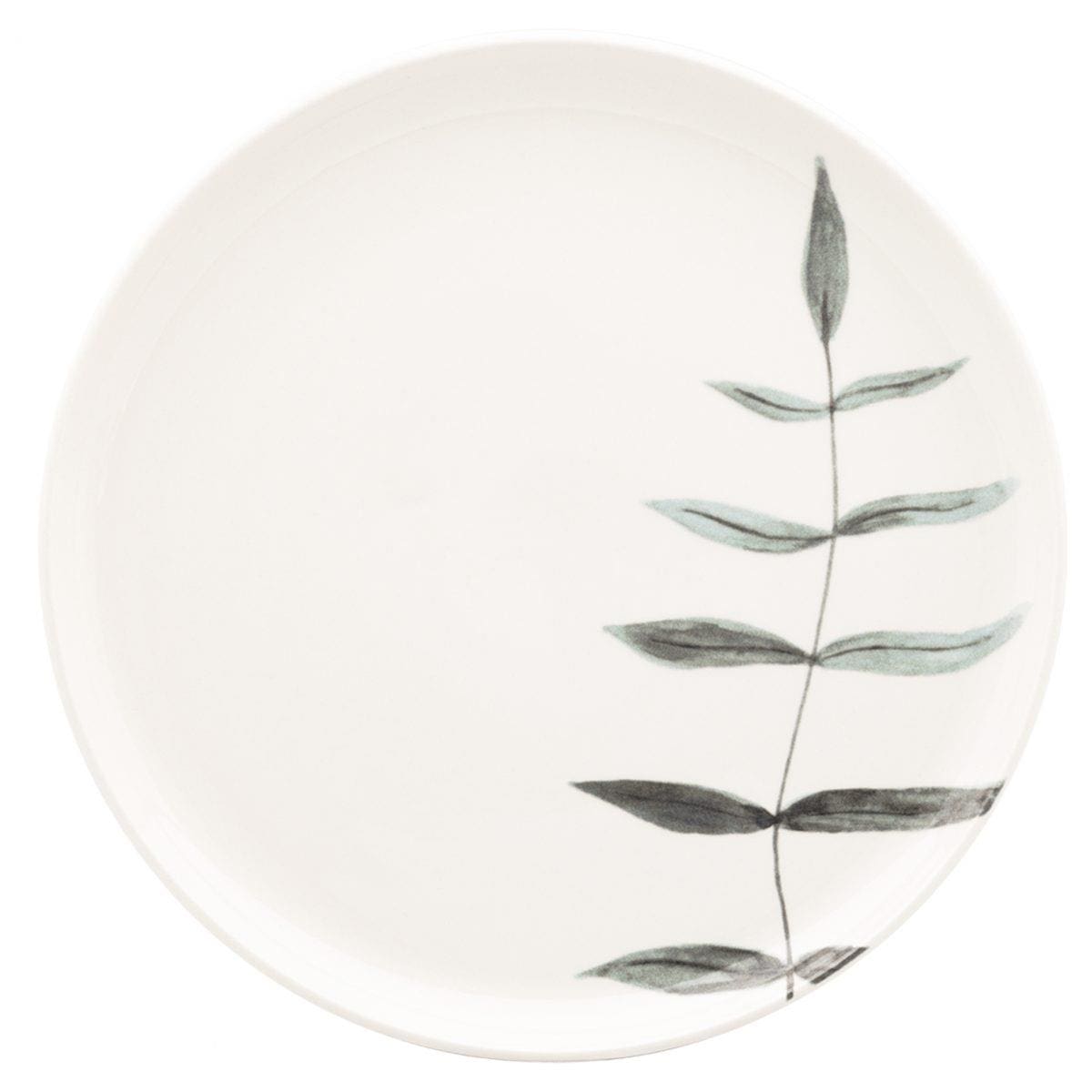 Aparelho de Jantar Oxford Samambaia 20 Peças Cerâmica Esmaltada Verde e Off White - 3