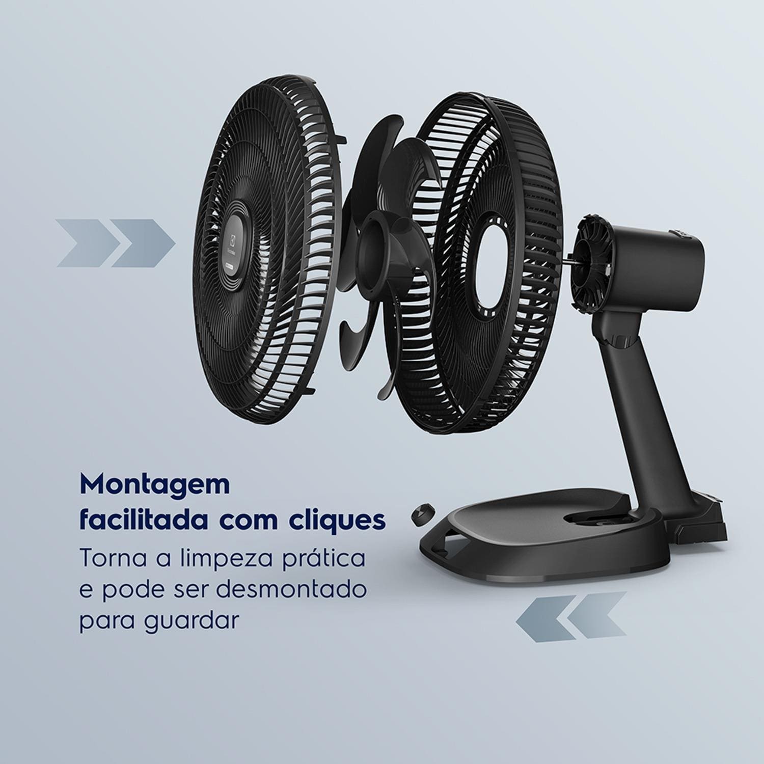 Ventilador de Mesa Electrolux EFD40 DuoForce Air+ 40cm 126W 6 Pás Grafite - 220V - 2