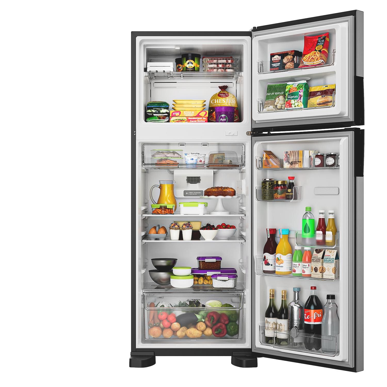 Geladeira Duplex Consul CRM53MK Inverter 455L Frost Free Inox - 110V - 2