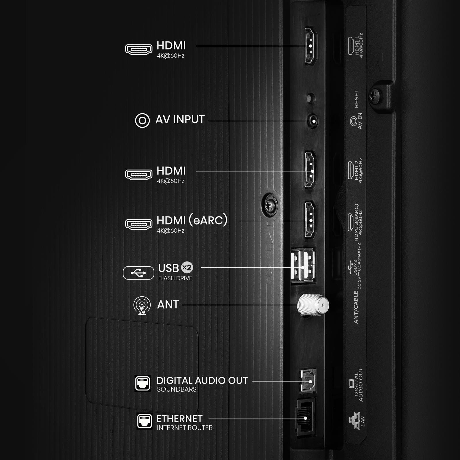 Smart TV 75” 4K Hisense 75A6NV DLED DTS VirtualX Vidaa U9 Preto - 3