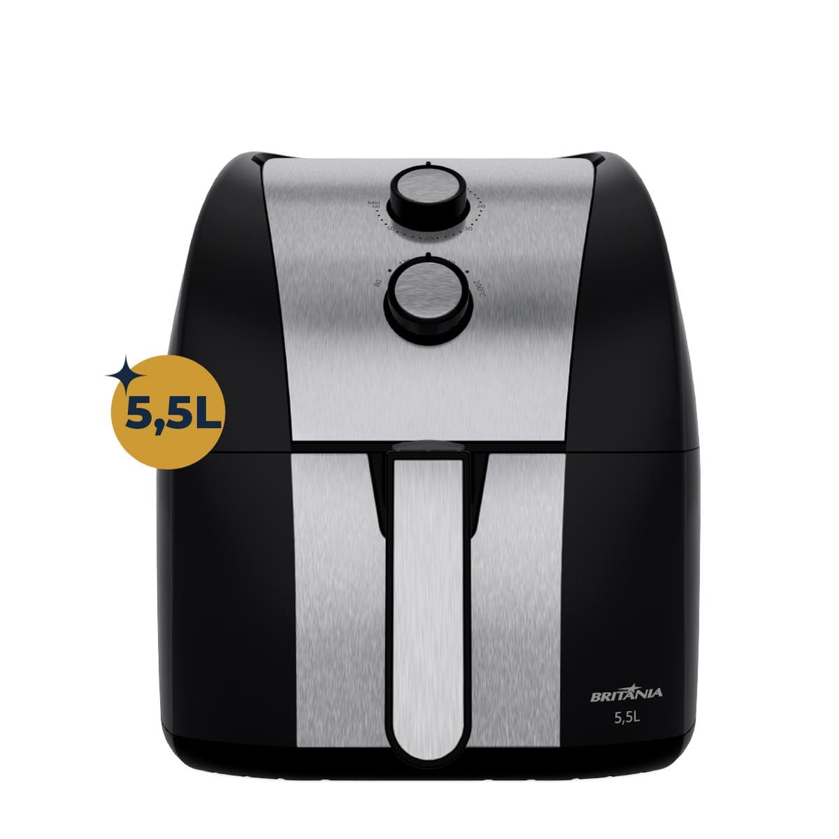 Fritadeira Elétrica Britânia BFR51 Gold 5,5L 1500W Air Flow Preta - 220V - 1