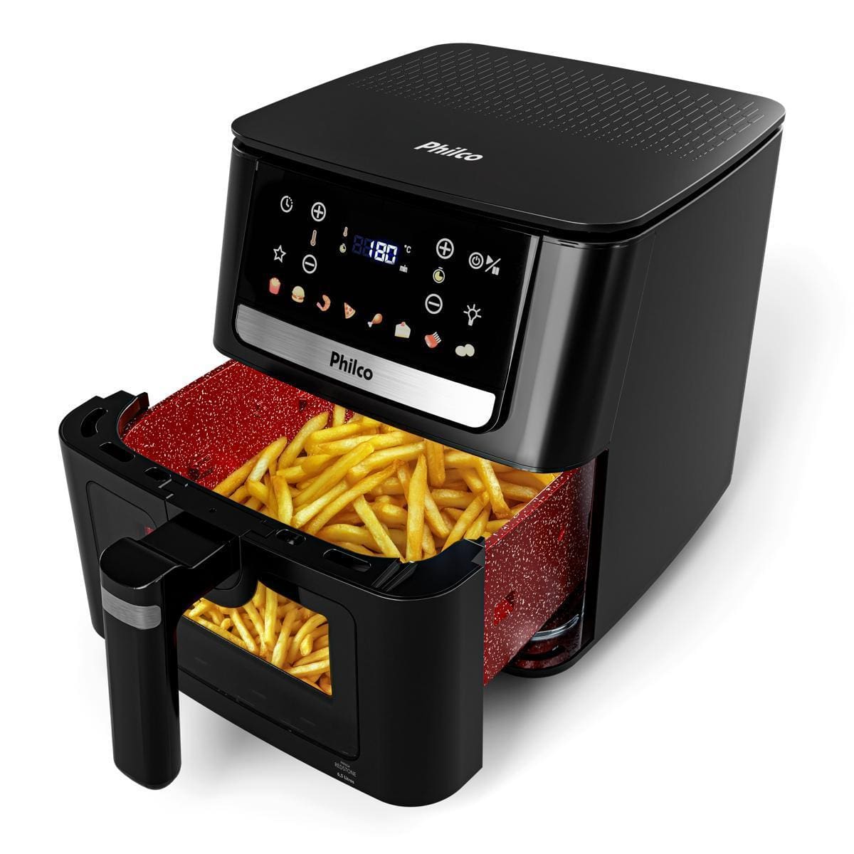 Fritadeira Elétrica Philco PAF65A Redstone 6,5L 1700W Air Flow Preta - 110V - 2