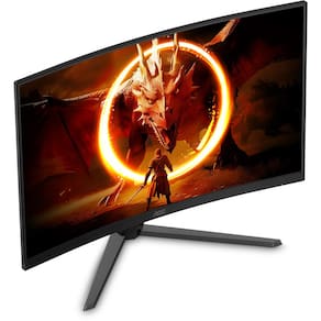 Monitor Gamer Curvo 32" LED AOC AGON CQ32G4E/57 QHD 180Hz 0,5ms Preto e Cinza - 2